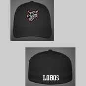 Lobos 15U Black Wolfhead Cap