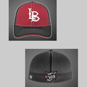 Lobos 16U Maroon/Charcoal Cap with LB on the front Wolfhead on the back